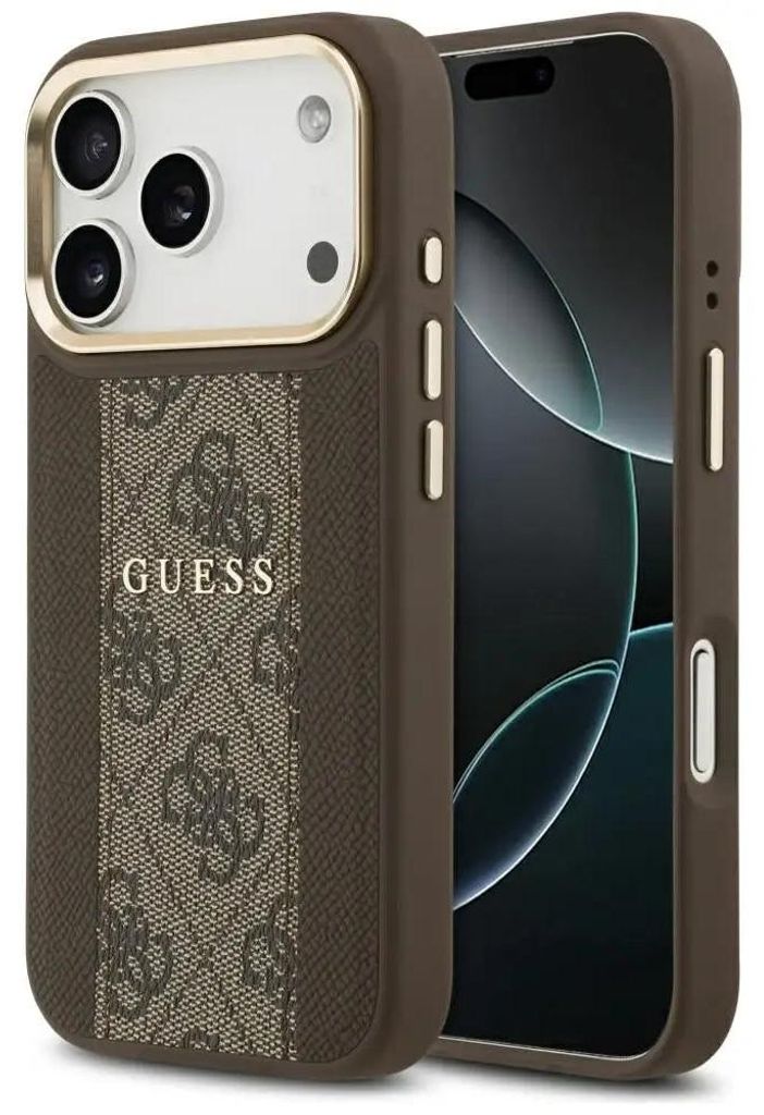 Custodia Guess 4G Stripe Magsafe Na Iphone 17 Pro - Brązowe Immagine del prodotto 