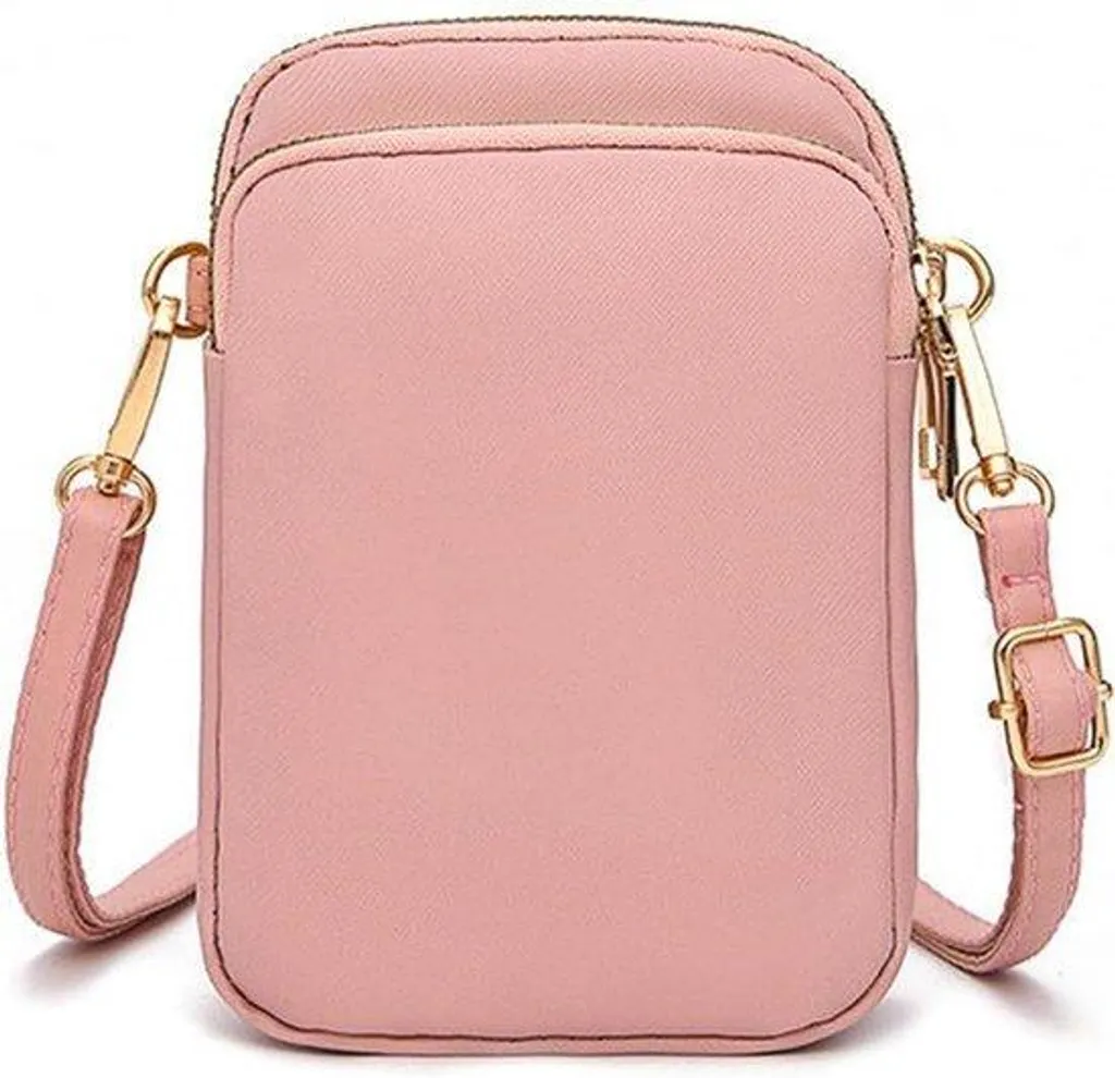Petit sac à bandoulière femme avec 3 poches zippées et sangle amovible