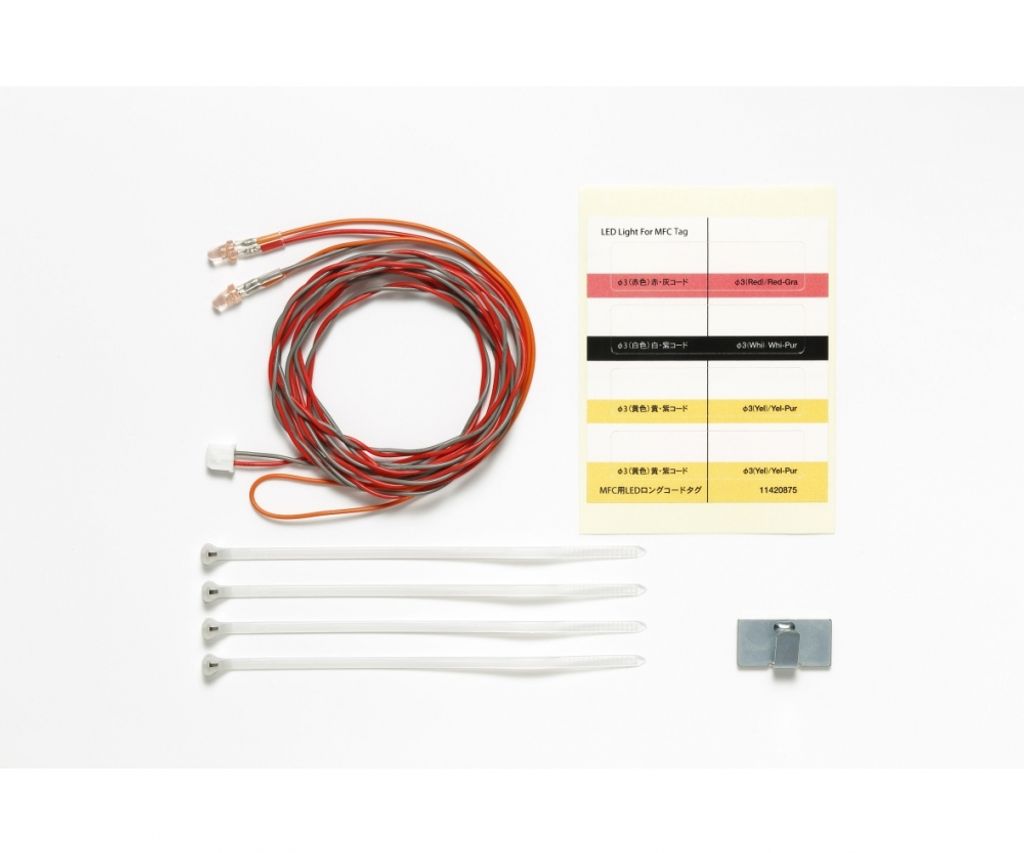 Tamiya MFC-LED Rot Ø3mm (2) Länge 1100mm