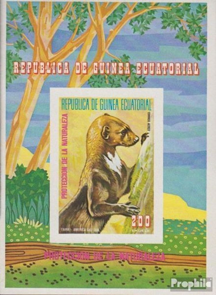 Briefmarken Äquatorialguinea 1977 Mi Block274 (kompl.Ausg.) postfrisch Südamerikanische Tiere