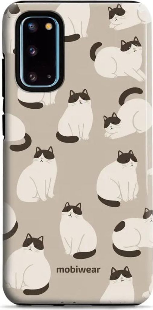 Handyhülle für Galaxy S20, Mobiwear Elite Pro, Kaffe Miau