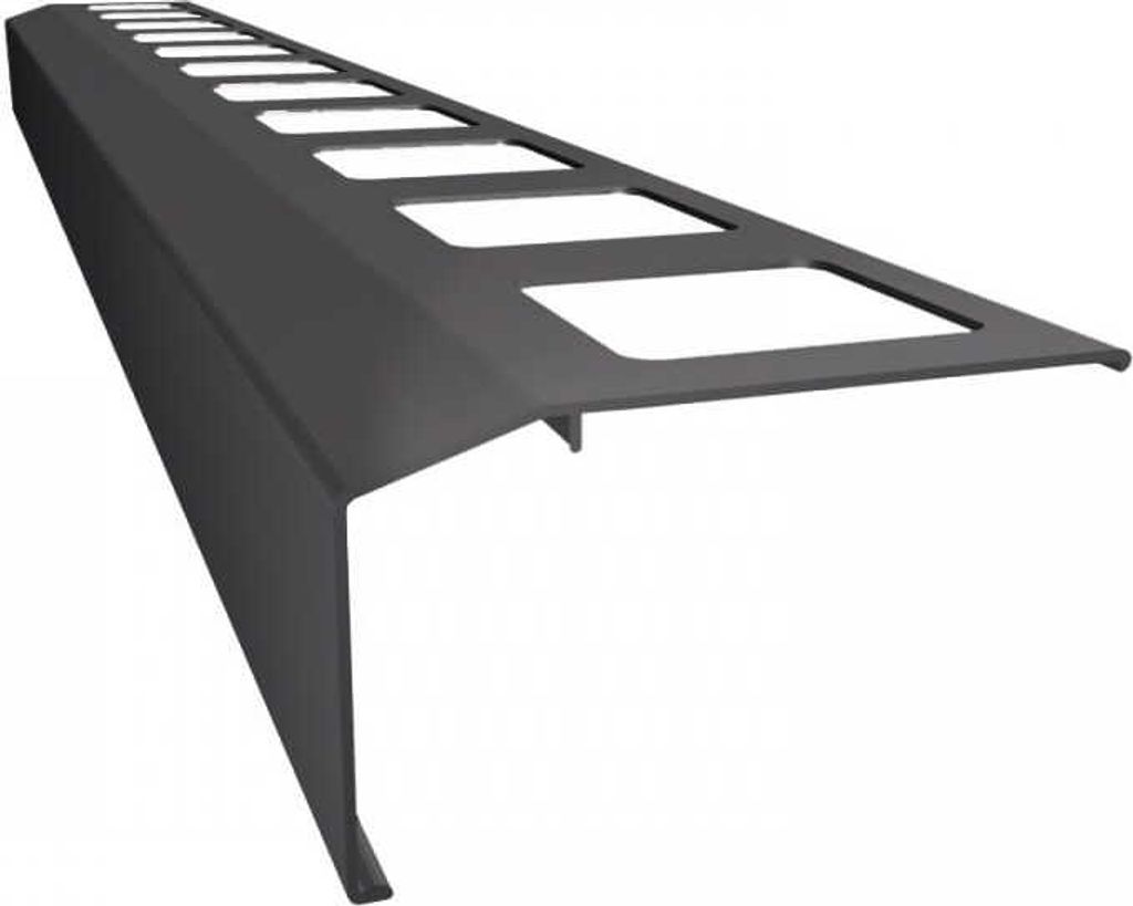 Renoplast Aluminium Traufprofil K301 Keramikboden, Profil 200cm, Graphit