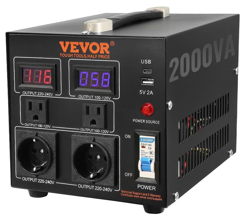VEVOR 2000W Transformateur de tension Transformateur AC Image du produit 