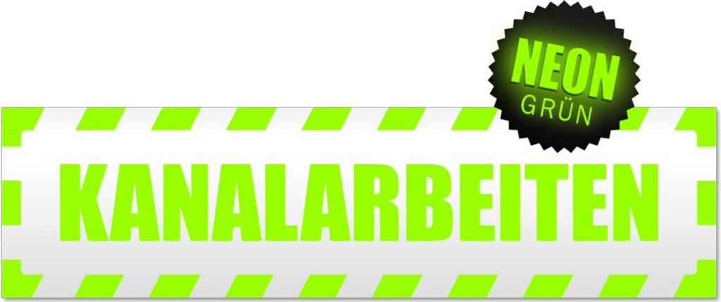 Kanalarbeiten gestreift Magnetschild Schild magnetisch