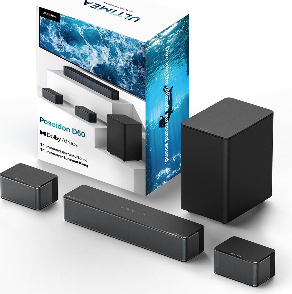 Soundbar Dolby Atmos 5.1 con subwoofer, altoparlante TV Immagine del prodotto 