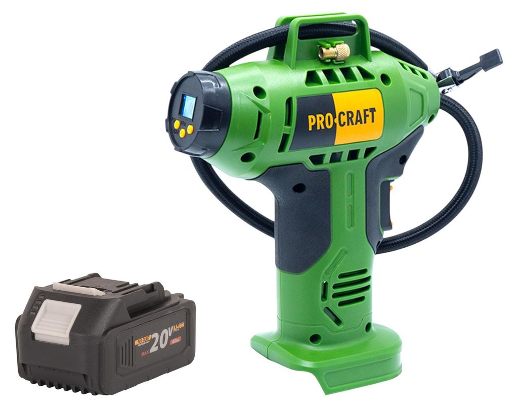 Procraft LK20 Akku Kompressor 20 V 11 bar + 1x Akku 4,0 Ah - ohne Ladegerät