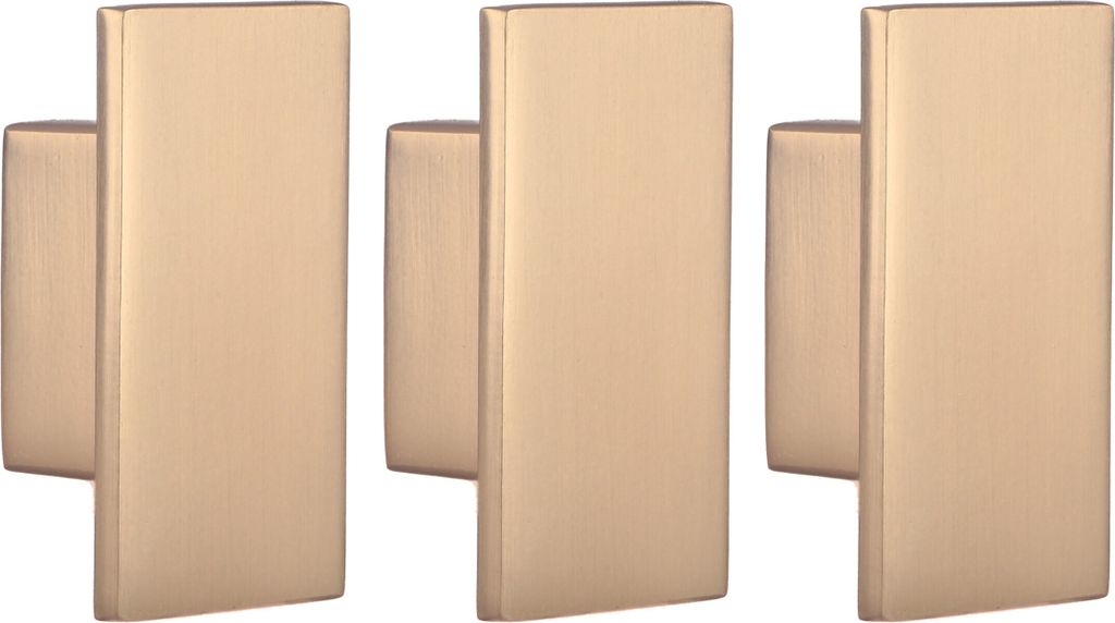 Natural Goods Berlin Möbelgriffe RECHTECK, 16mm Lochabstand, Schrankknöpfe passend für 15-22mm Türstärken, Griffe für Küchenschränke, Kommo...