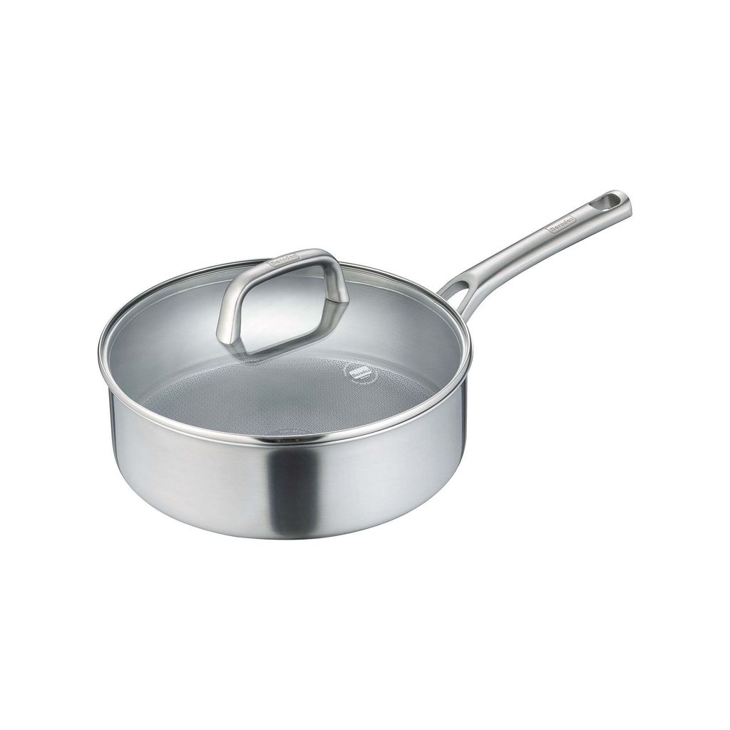 Patelnia do duszenia z pokrywką szklaną 28 cm, polerowana - Zdjęcie produktu 