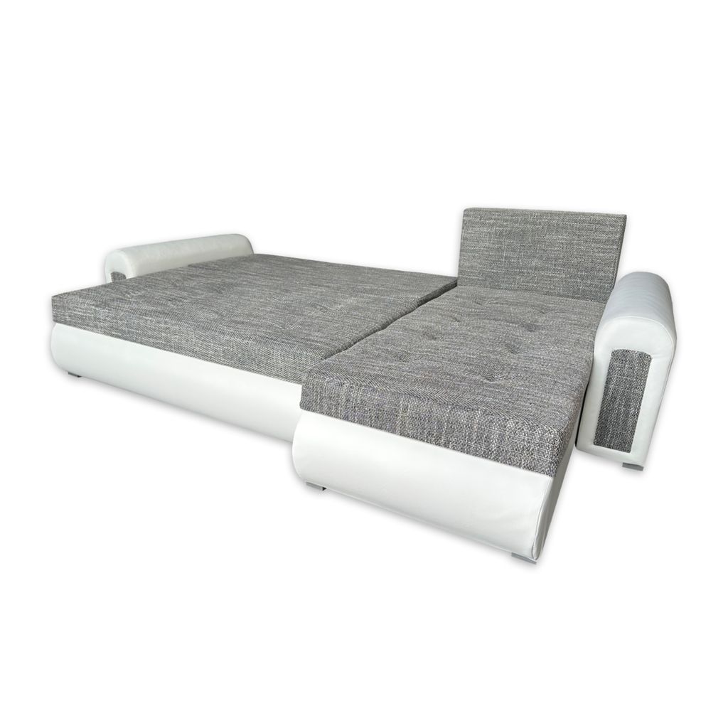 Relax-Ecksofa mit Schlaffunktion und Bettkasten in grau und Produktbild 3