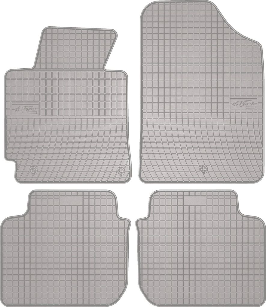 Gummi-Fußmatten für Hyundai Elantra V 2010-2016 – Coupé, Limousine, Set 4, Befestigung