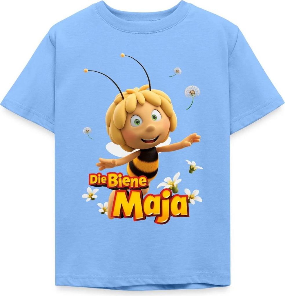 Spreadshirt Die Biene Maja 3 Das Geheime Königreich Film Logo Kinder T-Shirt, 122/128 (7-8 Jahre), Himmelblau