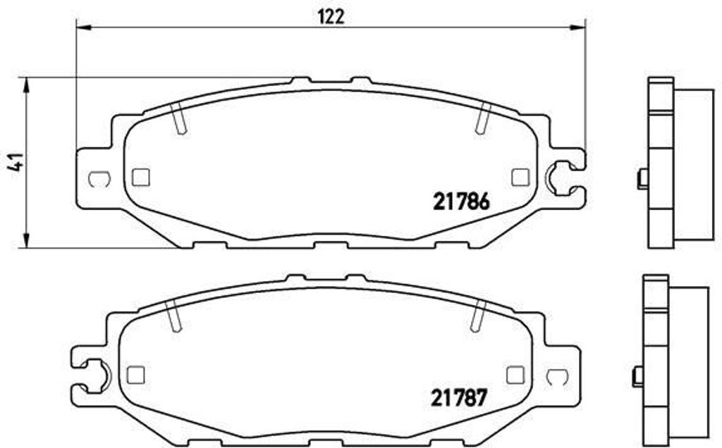Brembo Bremsbelagsatz, Scheibenbremse Hinterachse P 83 036