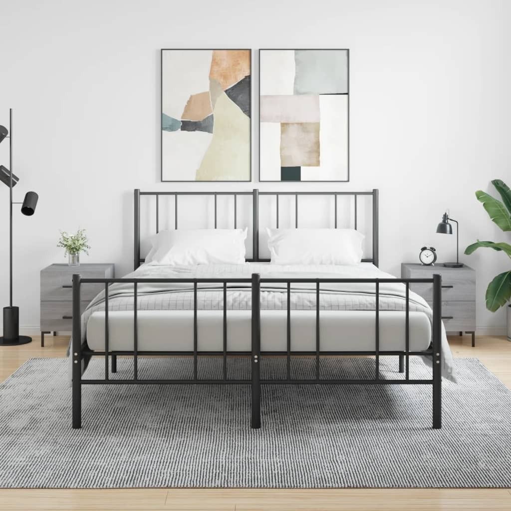 "im Angebot" Nachttische 2 Stk. - Schlafzimmertisch modern - Grau Sonoma 40x35x47,5 cm Holzwerkstoff - Beistellschrank CC22295