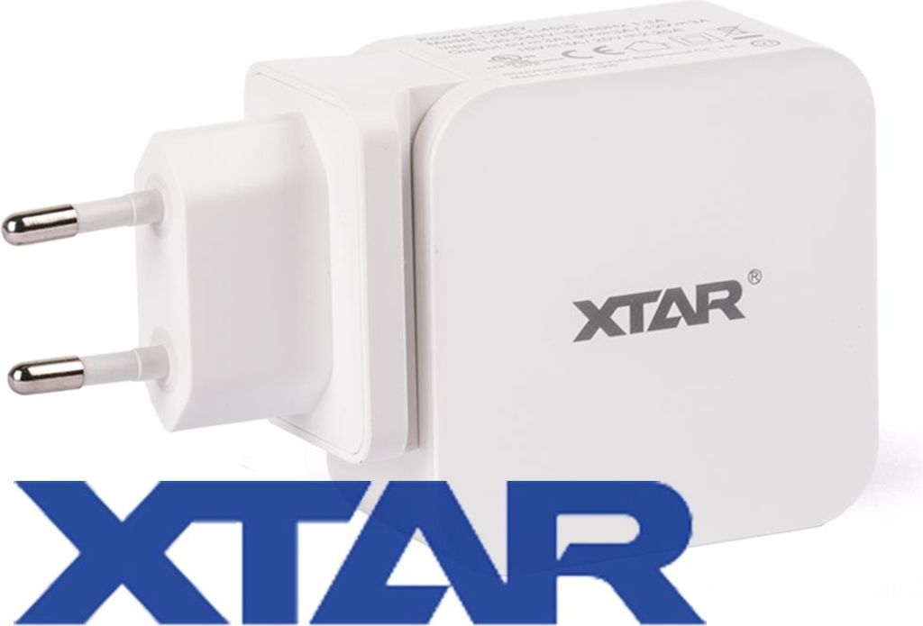 Xtar USB-PD Netzteil Ausgang: 20V/2.25A, 15V/3A, 12V/3A 9V/3A, 5V-3A