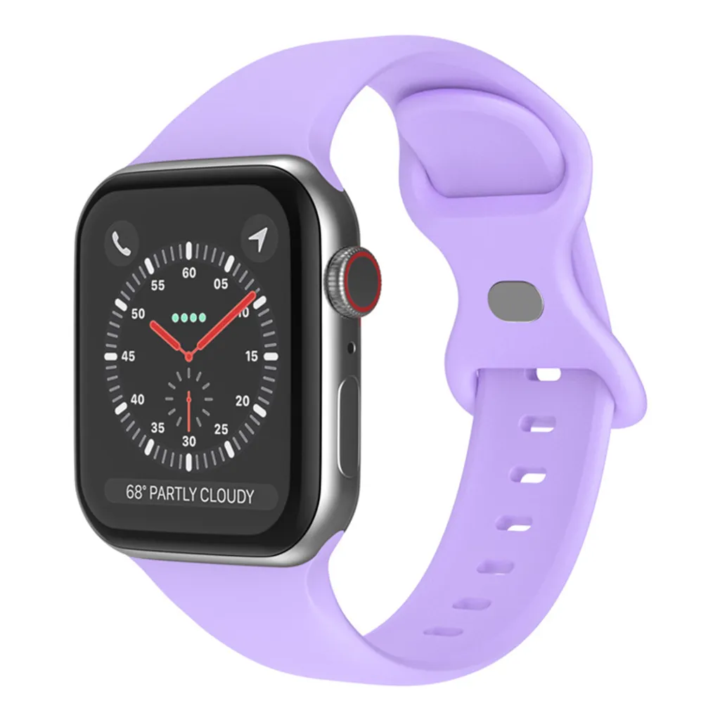 Cinturino di Ricambio per Apple Watch 1-6 in Silicone Viola - 42mm/44mm KP27192