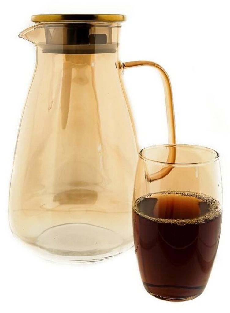 7-tlg. Karaffen-Set aus Glas - 1,95 L Karaffe & 6 Gläsern - 330 ml