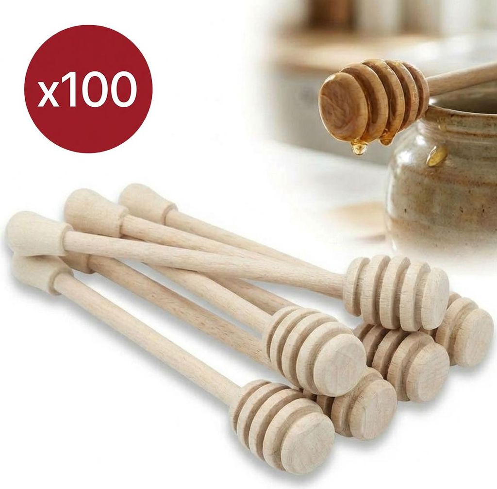 Holz-Honiglöffel mit Kugel C17, 50 Stück