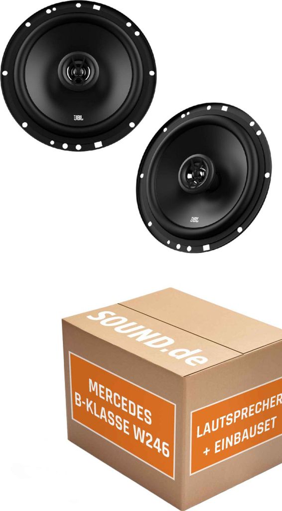 Lautsprecher Boxen Einbaupaket vorne JBL STAGE1 61F passend für Mercedes B-Klasse W 242 / W 246 | 2x Tief-Mitteltöner mit integriertem Hochtöner...