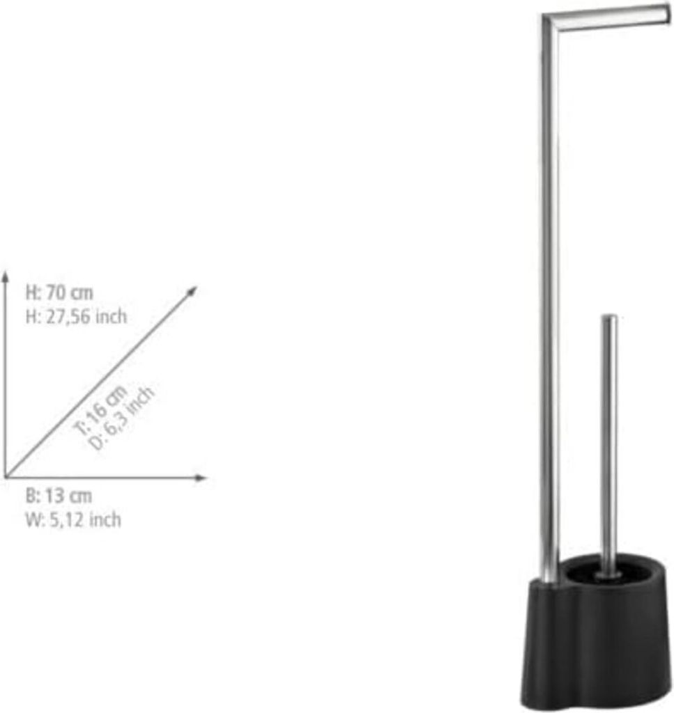 Wenko Stand WC-Garnitur Avola Schwarz Produktbild 5