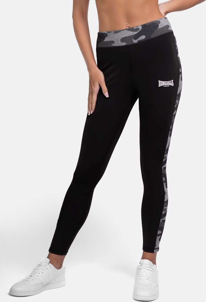 Frauen Leggings DORRERY Camo Black M Lonsdale