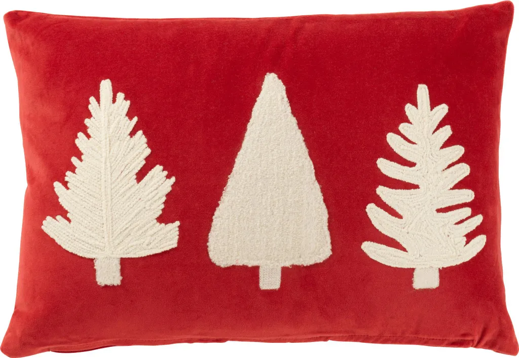 Coussin Rectangulaire Rouge de Noël pour Canapé Ambiance Fêtes de Famille