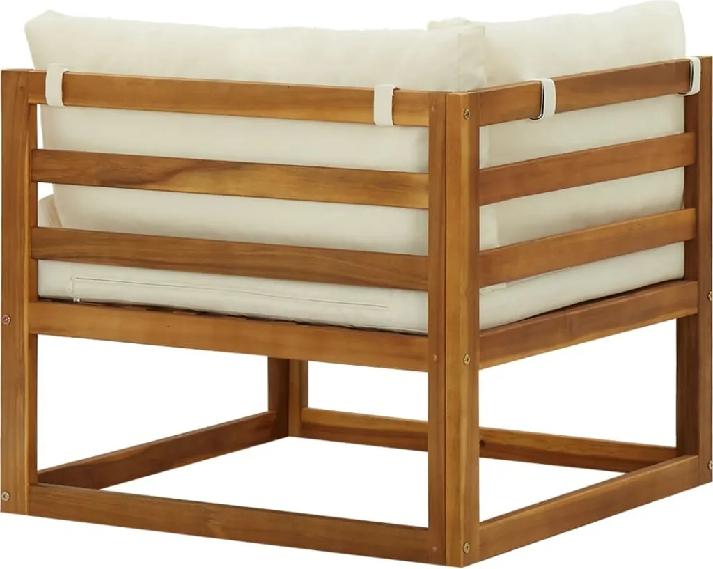 Canapé d'angle blanc crème avec coussins, ensemble modulable de luxe