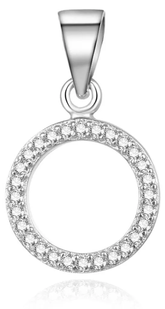 Pendentif en argent rhodié avec zircons brillants modèle AGH742 chic