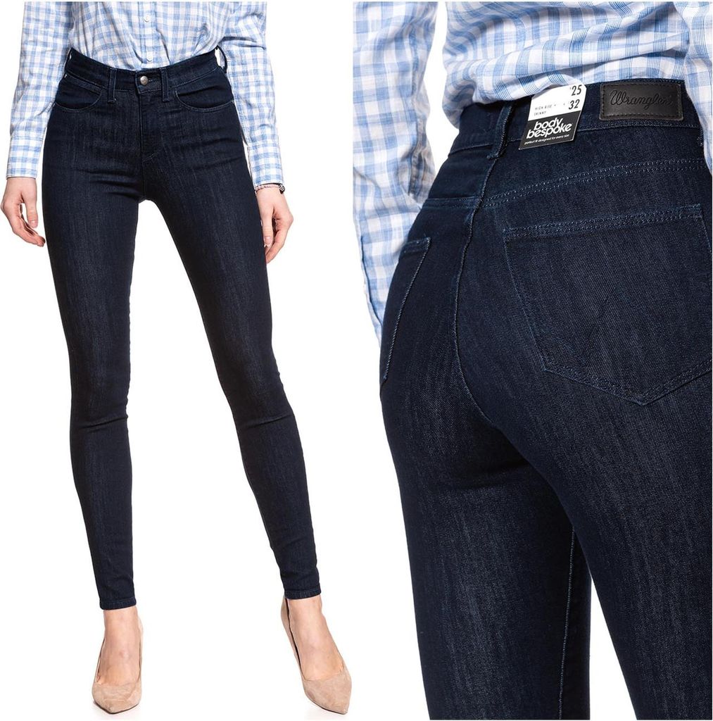 WRANGLER, Damen Jeanshose, Skinny fit, HIGH RISE SKINNY, W27 L32, Blau, Jeans, baggyjeans, buggy