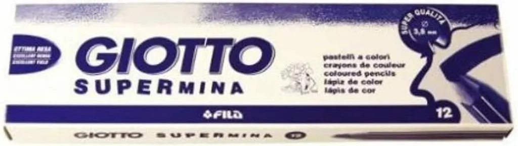 Crayons de couleur Argent Giotto Supermina pour dessin et loisirs créatifs