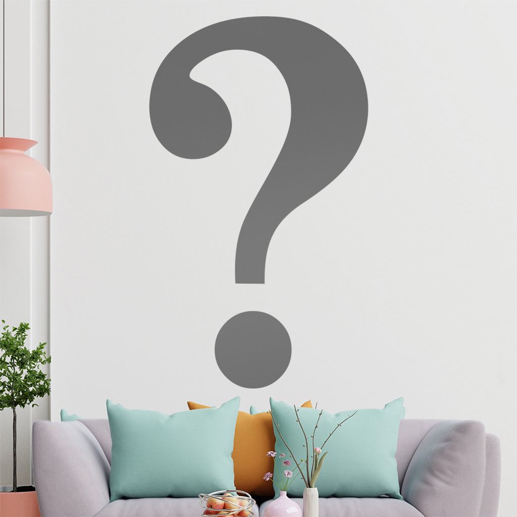 KIWISTAR Fragezeichen Schriftensystem Rhetorik Wandtattoo in 6 Größen - Wandaufkleber Wall Sticker - Dekoration, Küche, Wohnzimmer, Schlafzimmer...