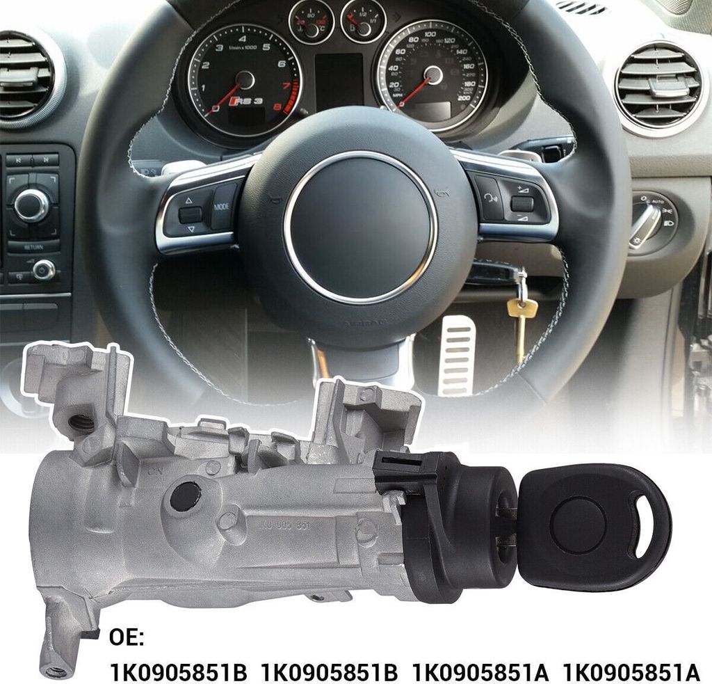 Zündschloss Schlüssel Schliesszylinder für VW Passat Golf 5 6 Audi A3 1K0905851B