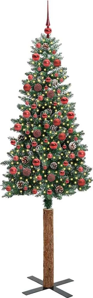 "2026 MODERNE" Schlanker Weihnachtsbaum mit 300 LEDs mit Ständer Grün 180 cm - Künstliche Weihnachtsbäume CC5926536