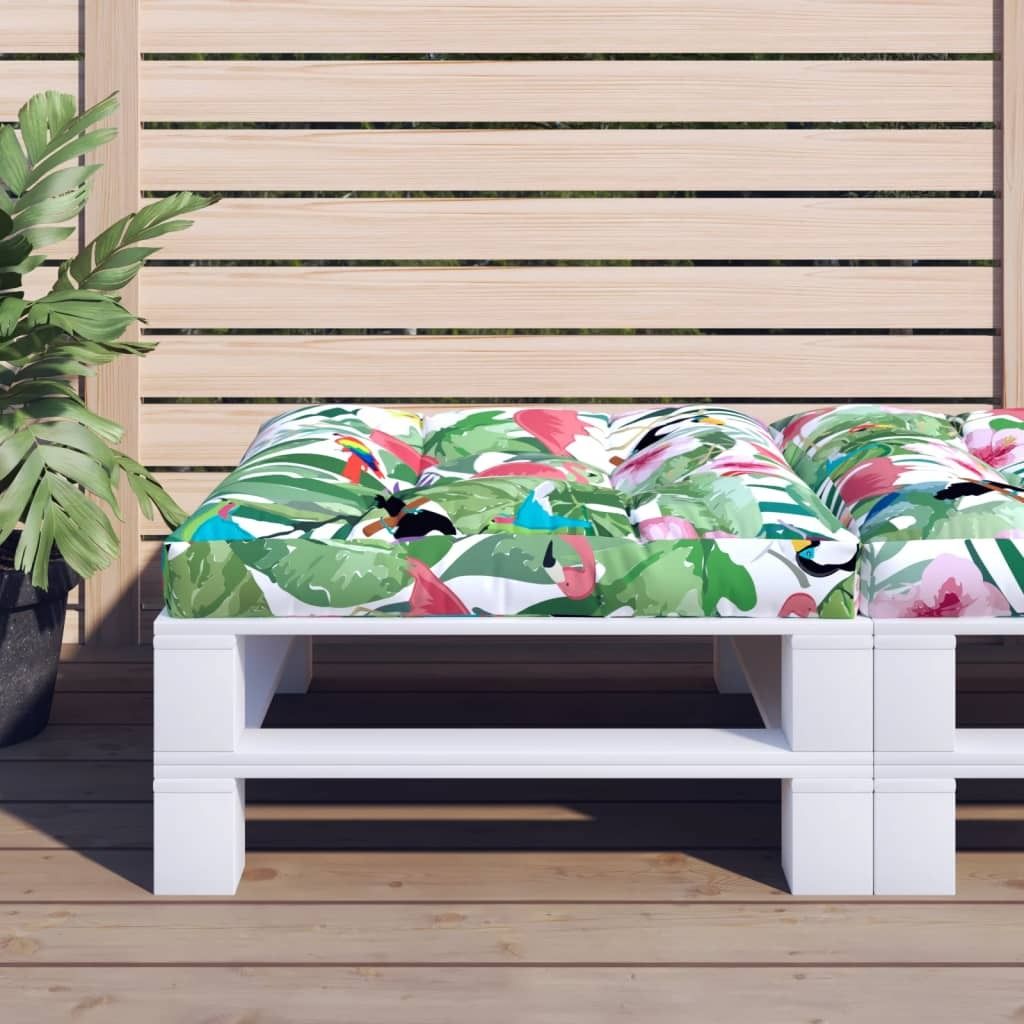 The Living Store Palettenkissen Mehrfarbig 80x80x12 cm Stoff