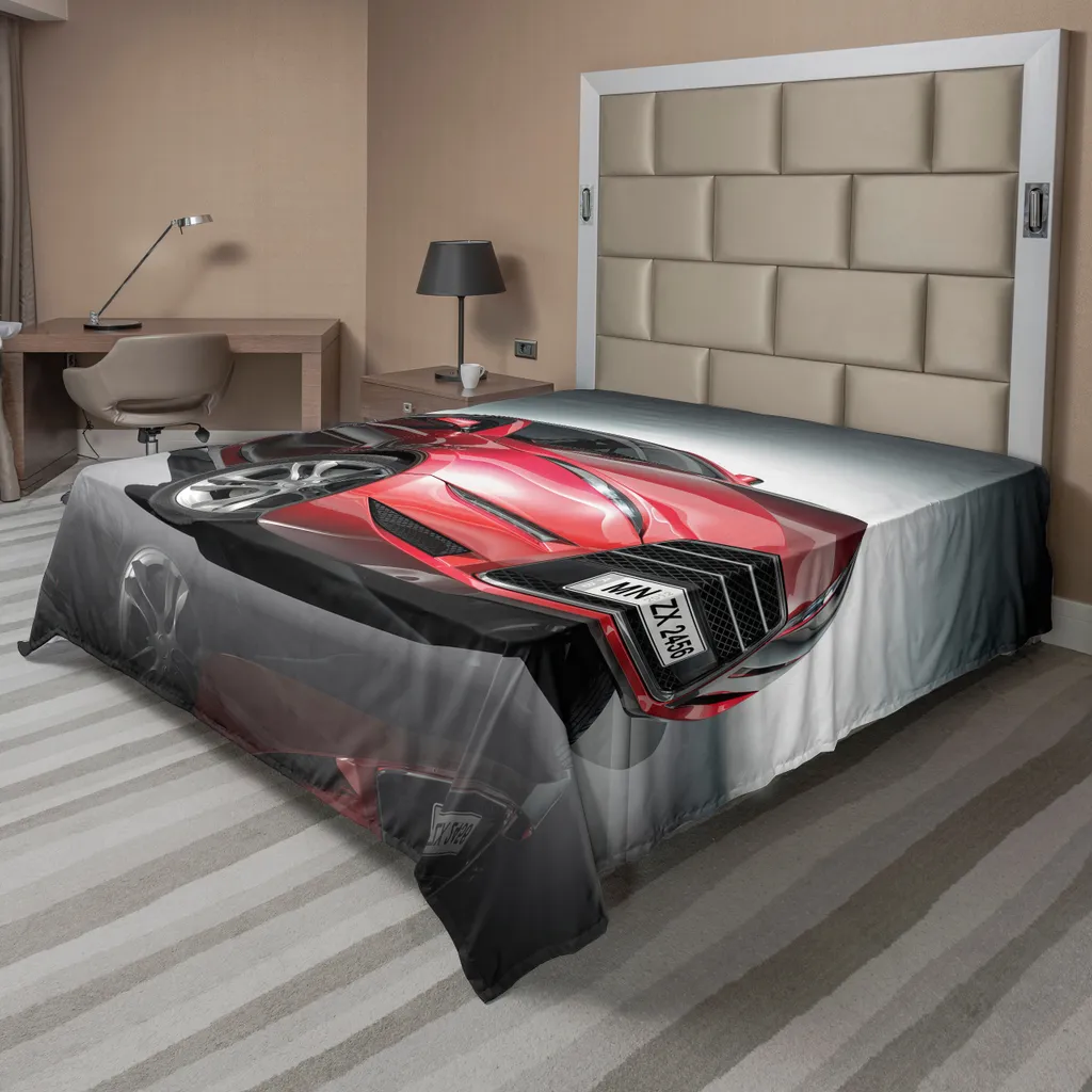 Lenzuolo ABAKUHAUS Auto Sportiva 266x260 Grigio Rosso | Offerta Online