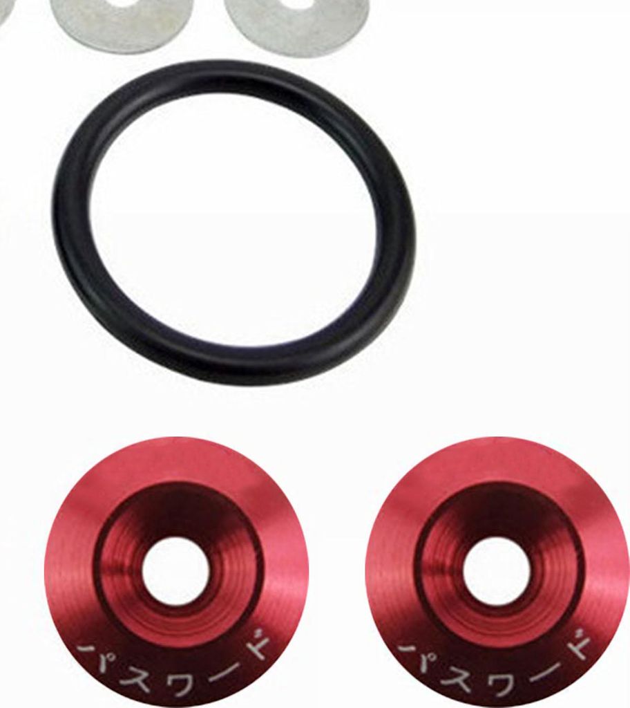 JDM-Schnellverschluss-Set, komplett, hochfeste anodische Oxidationsoberfläche für Auto, Rot