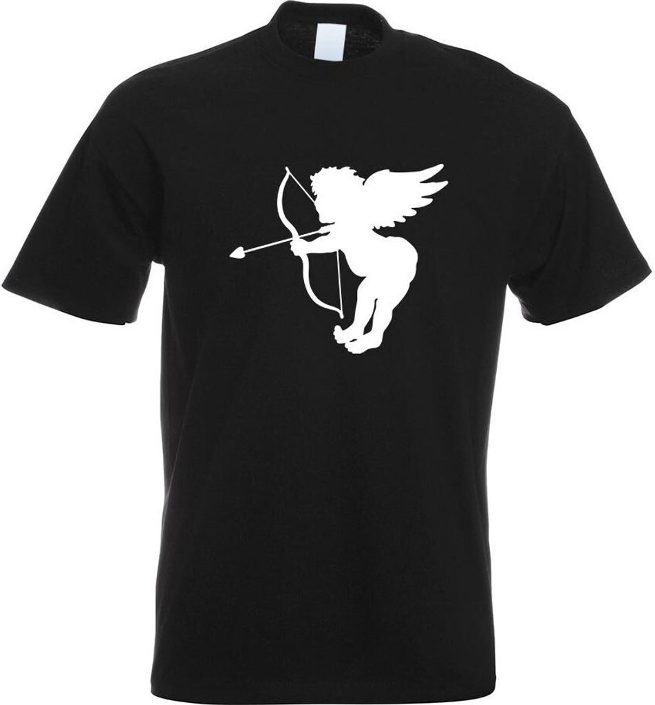 Kiwistar - T-Shirt - schwarz - Engel - Liebesengel - Amor Motiv Bedruckt Funshirt Design Print - mit Motiv Bedruckt - Funshirt Design - Sport - Fre...