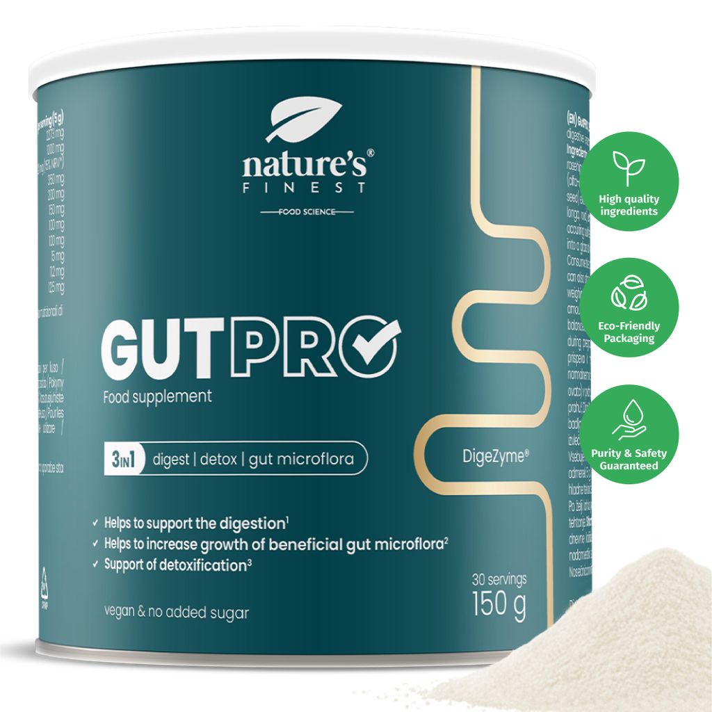 GutPRO - Pulver mit Flohsamenschalenpulver, Calciumlactat, Produktbild 