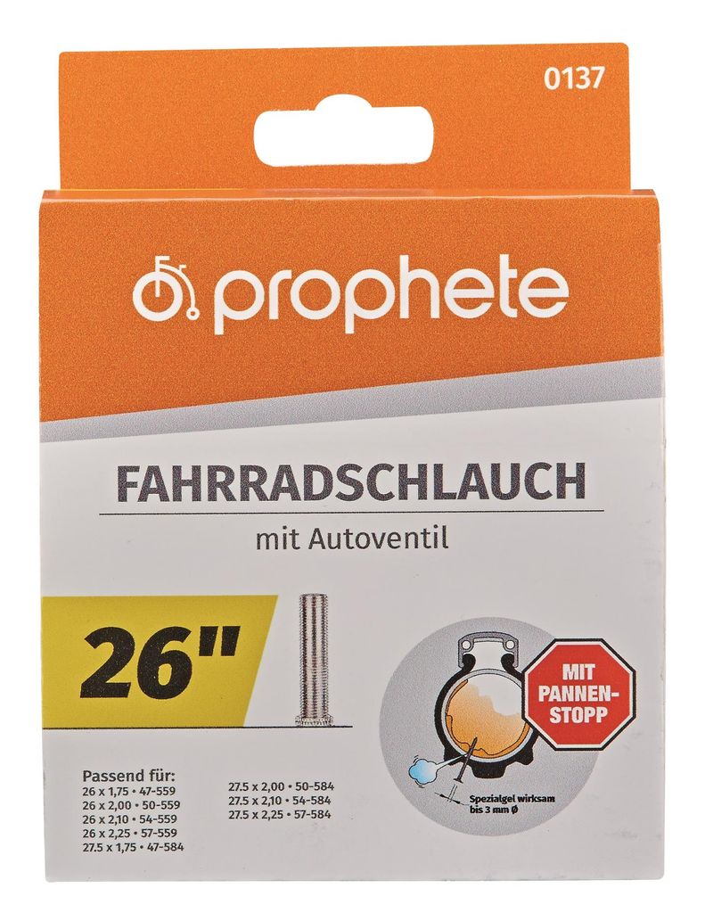 Prophete 0137 Pannenstopp Fahrradschlauch 26 x 1,75 - 2,125 Produktbild 