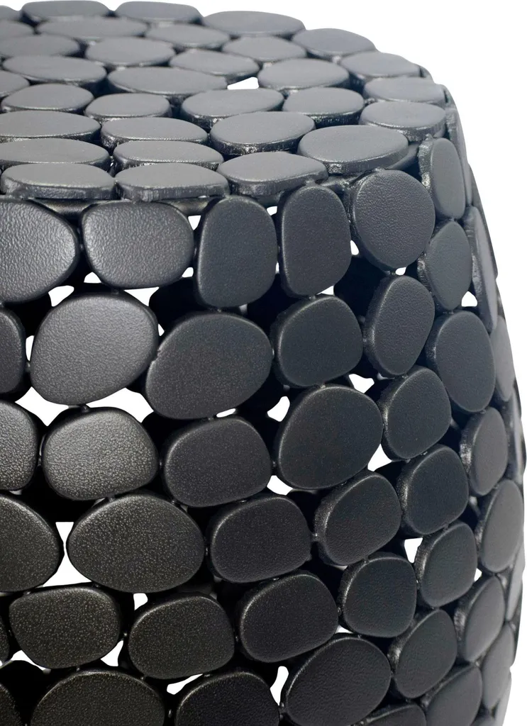 Table de salon compacte en aluminium noir pour gagner de la place 40cm - 5