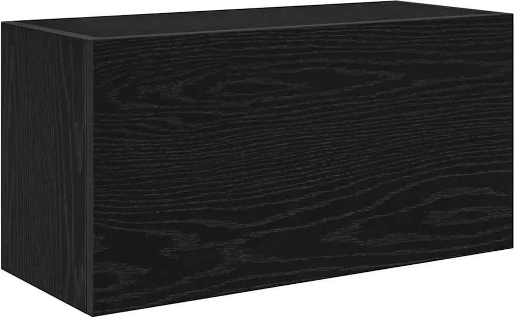 Armadietto Pensile Bagno Nero 60x25x30 | Mobile legno a parete