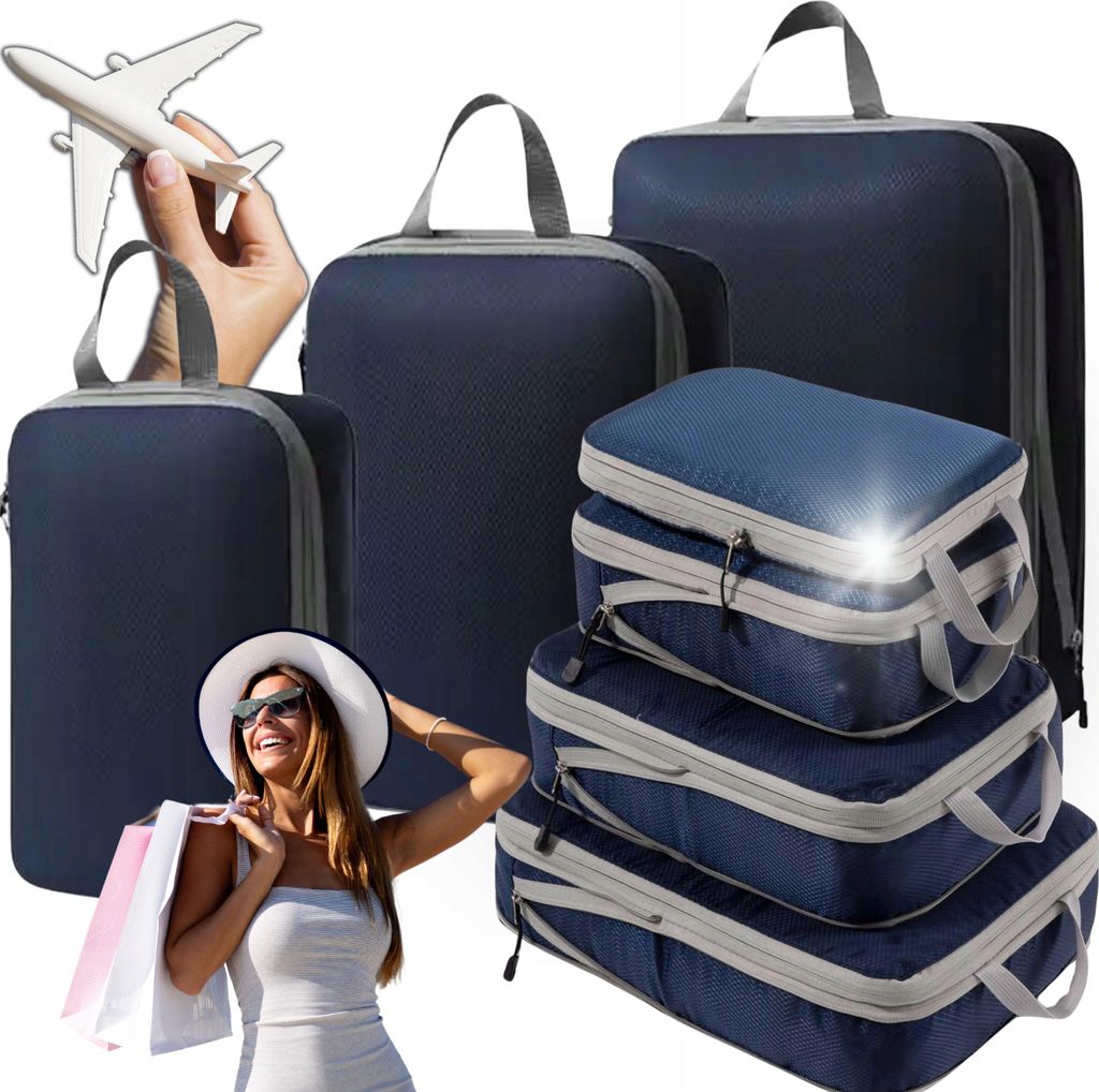 .KOMPRESSIONSORGANIZER zum Packen von Koffern Reisetaschen 3er Set