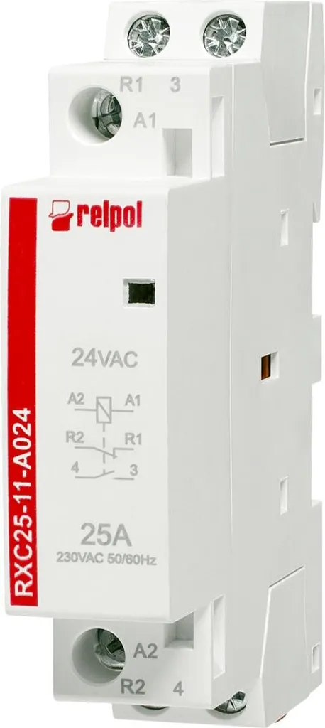 Solution anti-bruit : Contacteur 25A 24V AC 1NO+1NC pour tableau électrique