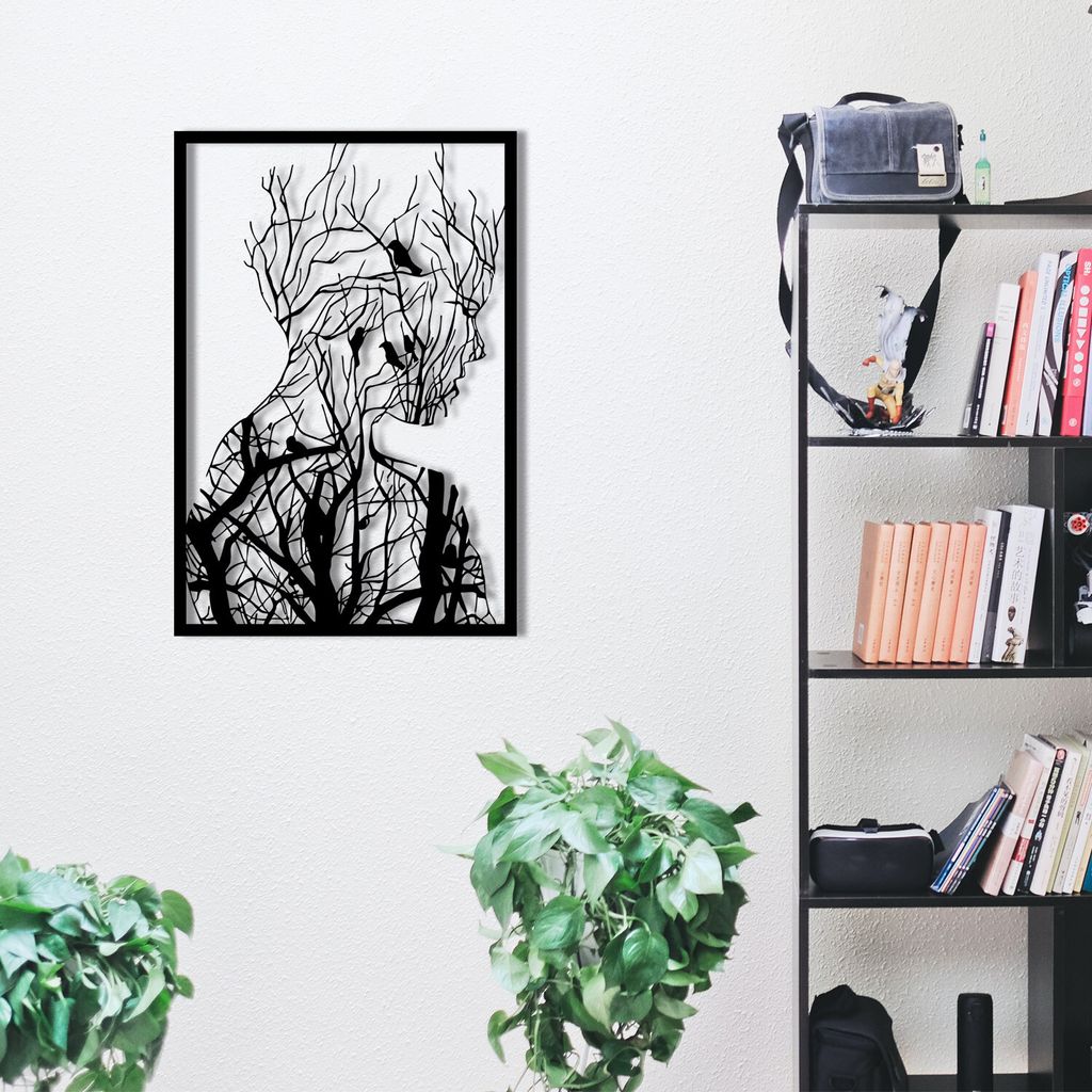 Wallity, dekoratívny kovový nástenný doplnok, čierny, 42 x Obrázok produktu 