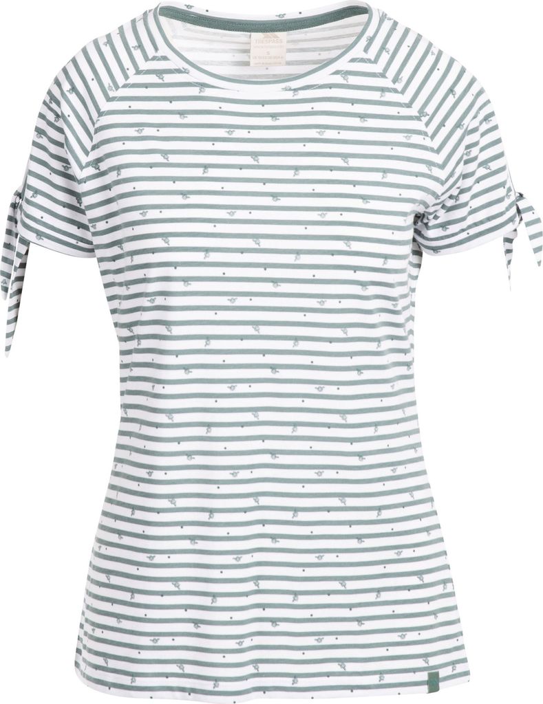 Trespass Damen T-Shirt Penelope gemustert, kurzärmlig TP4982 (S) (Blaugrüner Nebel gestreift)