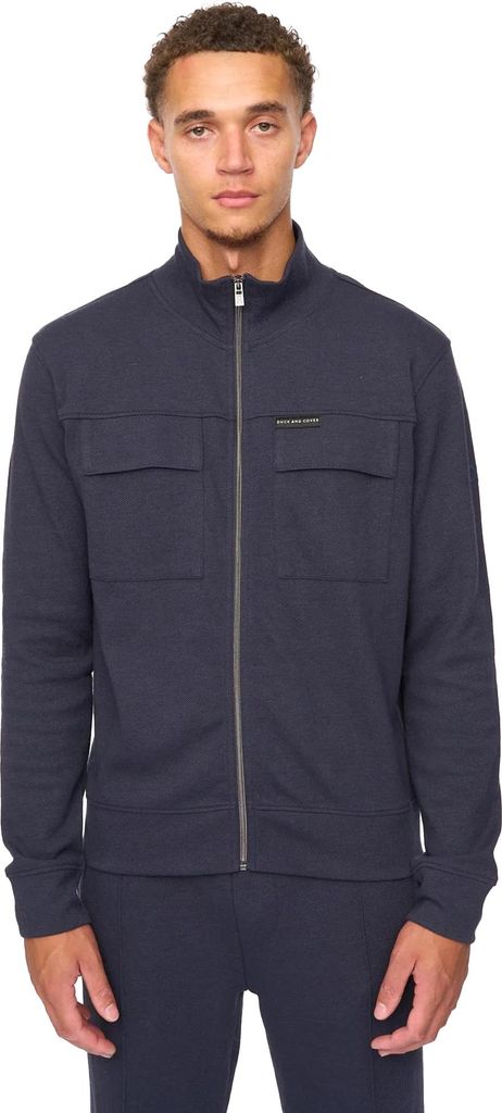 Duck and Cover - "Tames" Sweatshirt für Herren, Durchgehender Reißverschluss BG2387 (L) (Marine)