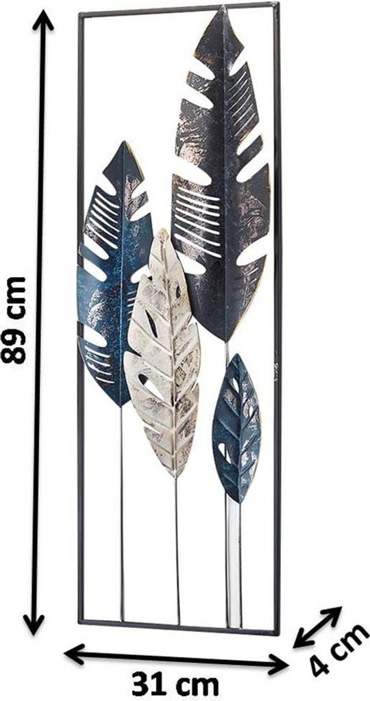 Kobolo Wandbild Wanddeko Metallbild - LEAFS - Metall - Produktbild 4