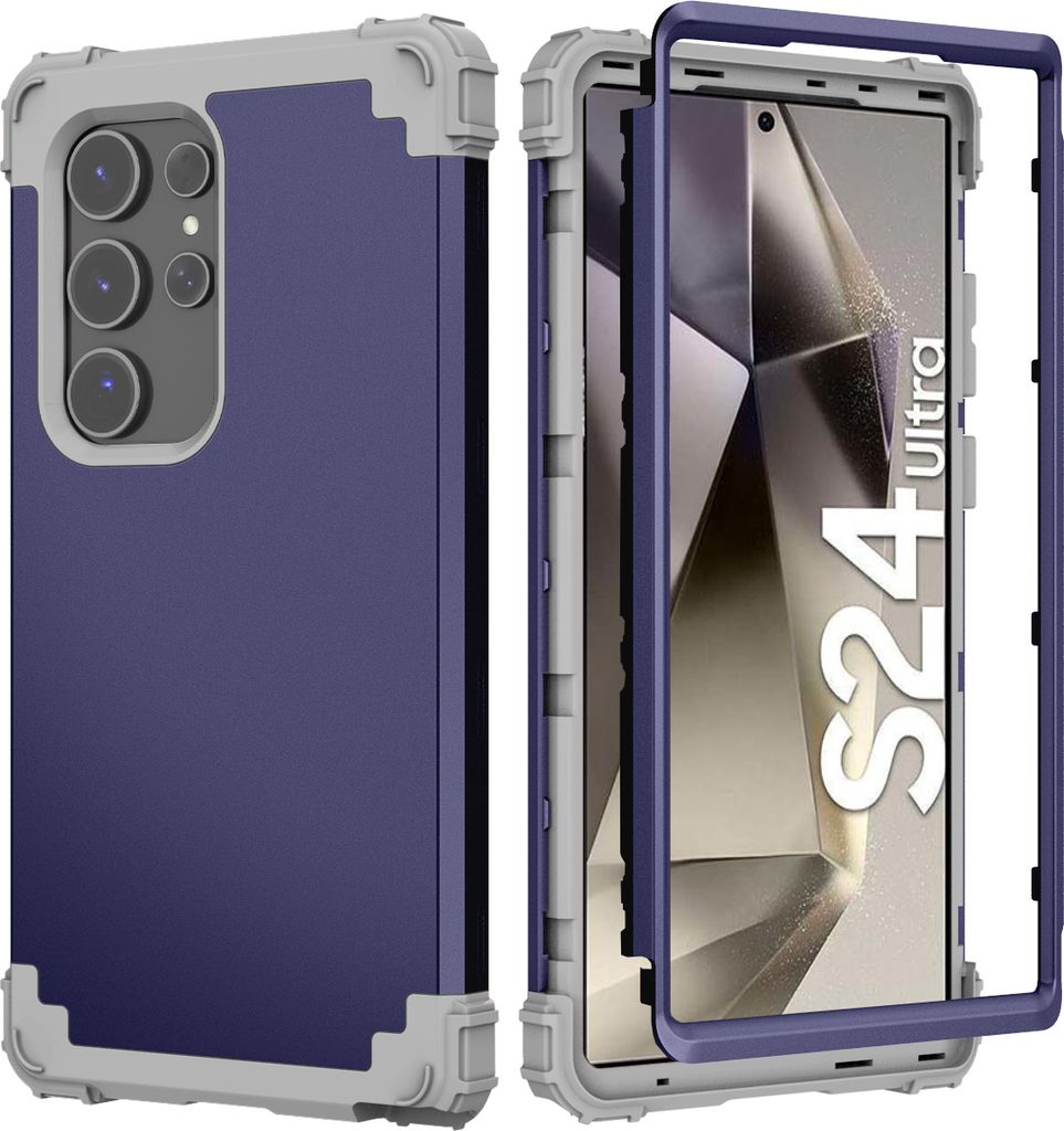 Galaxy S24 Ultra Hülle, 3 in 1 Hybrid PC TPU Stossfest Produktbild 