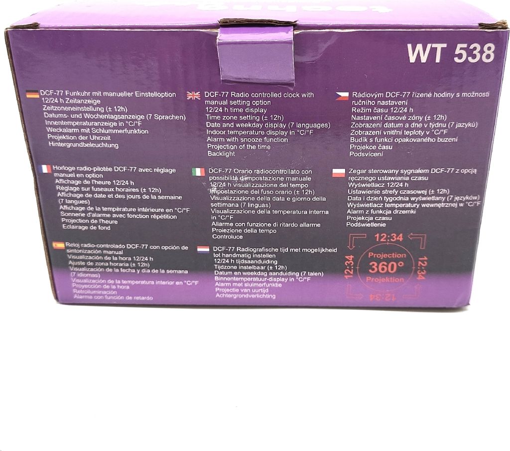 Technoline WT 538 budík s dotykovým senzorom s rádiovým Obrázok produktu 11