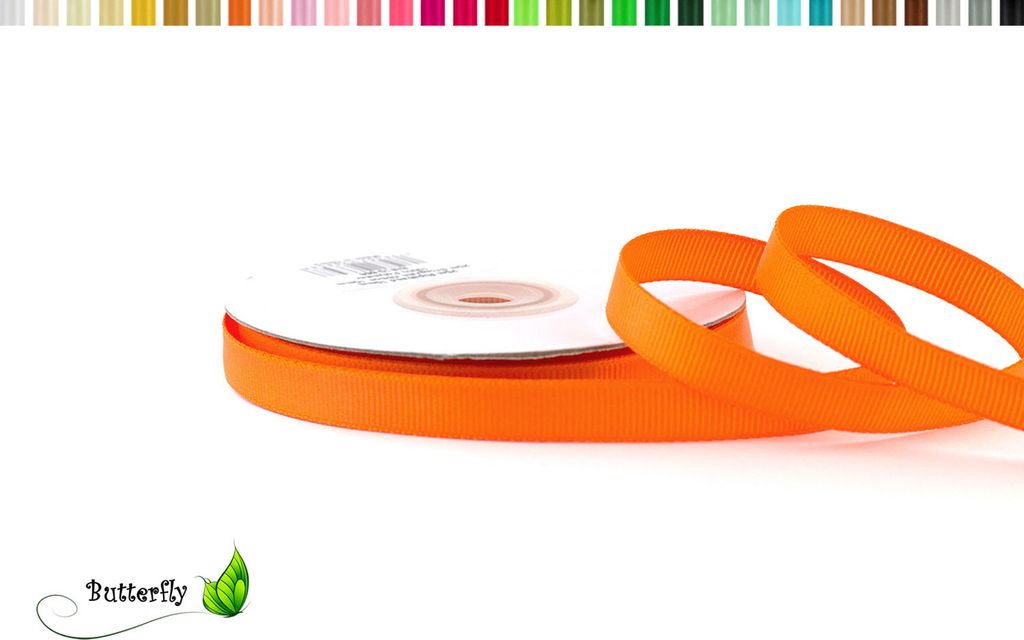 25m Rolle Ripsband 10mm, Farbauswahl:orange 668 Produktbild 