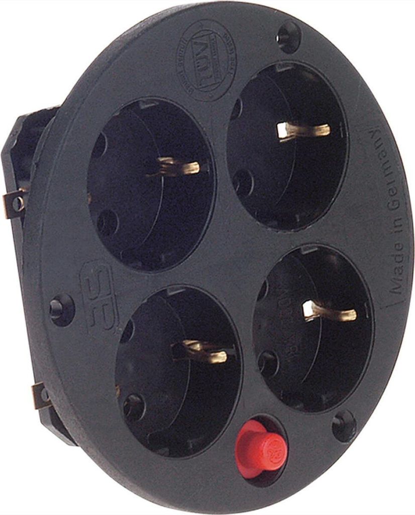 BACHMANN Steckdoseneinsatz 4-fach S, Steckdoseneinsatz 4f o.Deckel,Thermosch.